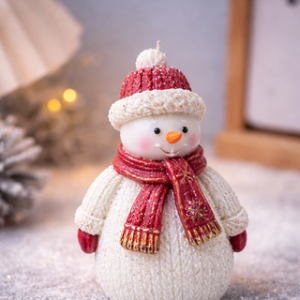 Vela Muñeco De Nieve