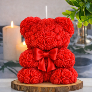 Vela Osito De Rosas