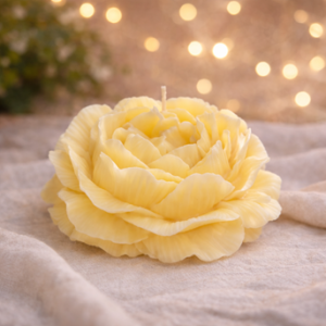 Vela Rosa Floral Amarilla